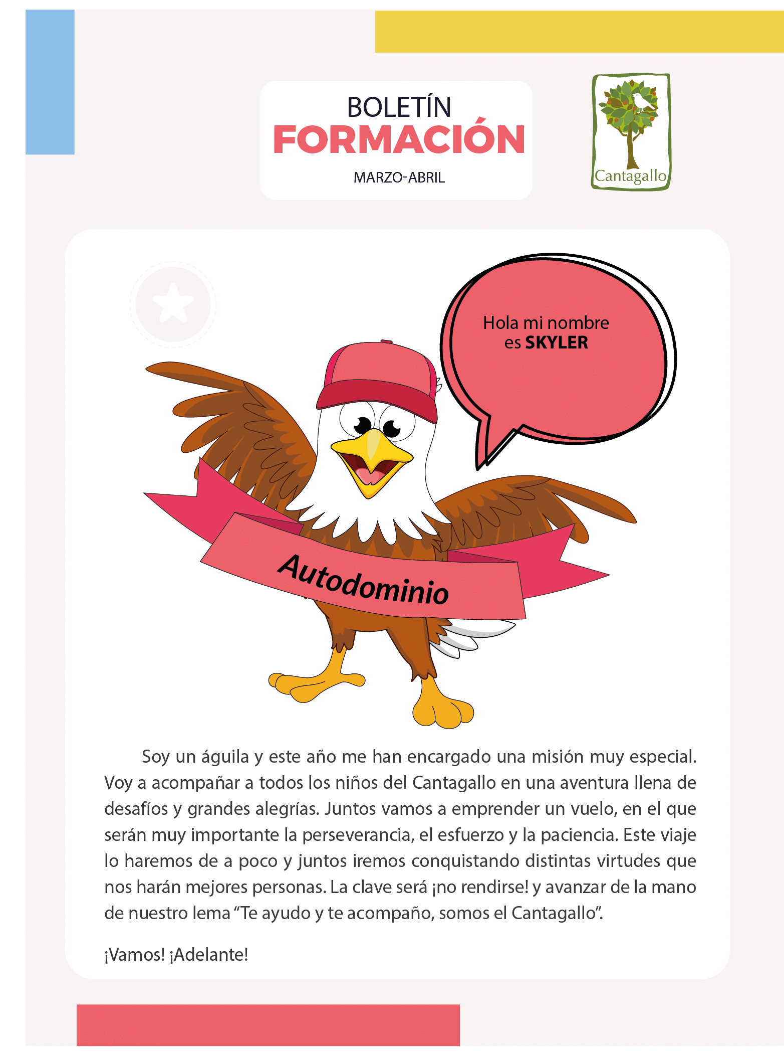 Boletín Formación Autodominio. Marzo - Abril.
